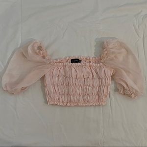 PLT Cropped Blush Top